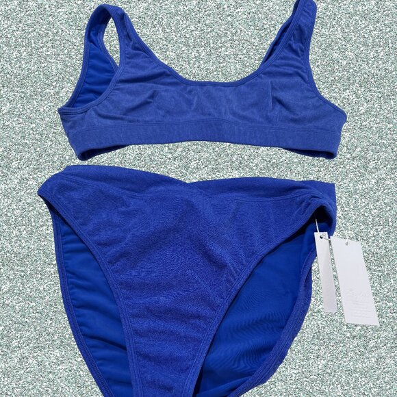 Bydee Swim Suit 2 Piece Australia Florence Cobalt Top and Bottom XL RARE - Picture 1 of 9